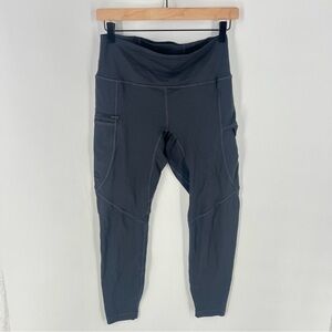 LIVSN Womens Size 8 Trail Tights Black Legging‎ Ankle Zipper Pocket